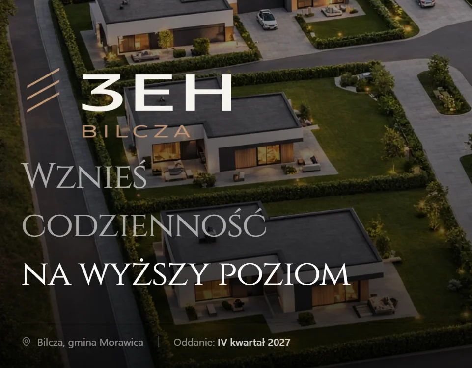 Pener Development — strona internetowa dewelopera, widok główny inwestycji osiedlowej